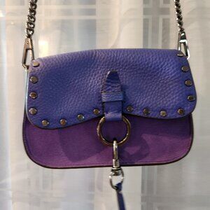 Rebecca Minkoff PURPLE Keith Crossbody Leather Small Stud Boho